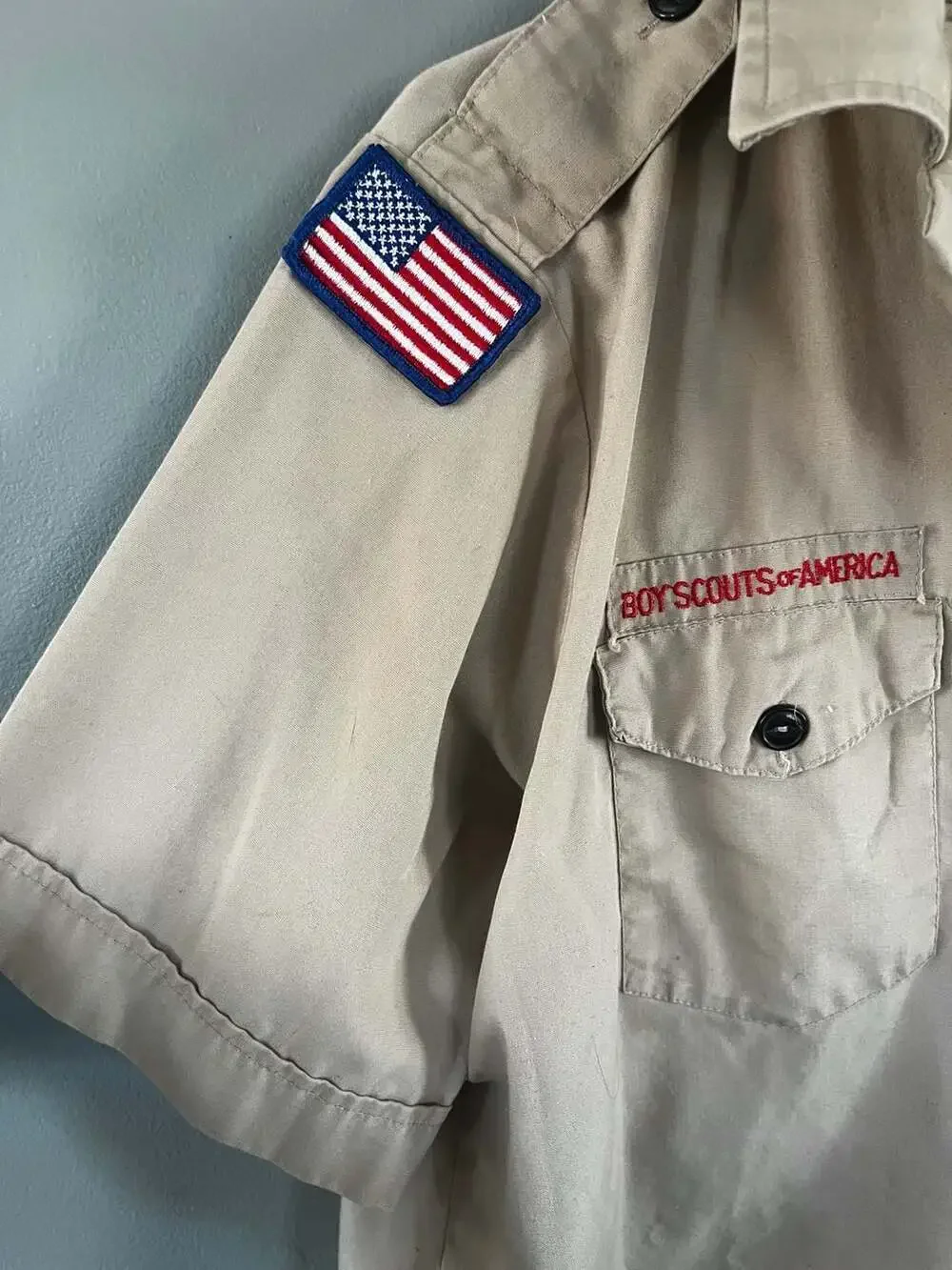 VINTAGE Boy Scouts of America Uniform Shirt Youth 18-20